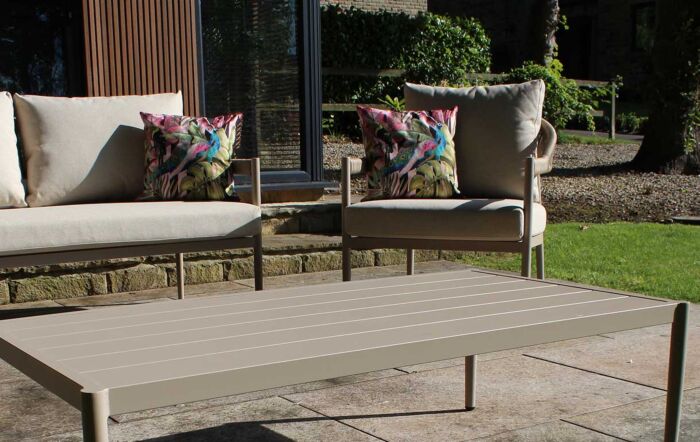 JB Furniture Exclusive Jesmond Two Seat Rope and Aluminium Sofa Set - Beige