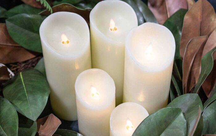 Luxe Collection 3 x 8 Cream Flickering Flame LED Wax Candle Luxe Collection 3 x 8 Cream Flickering Flame LED Wax Candle