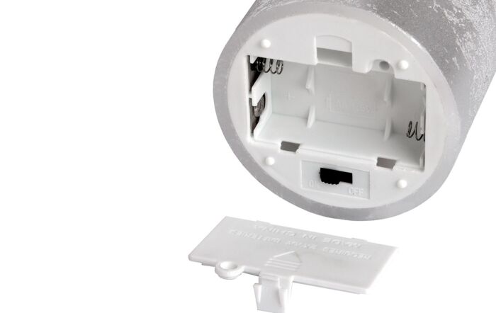 Hill Interiors Luxe Collection 3 x 4 Silver Flickering Flame LED Wax Candle Set of 4 Hill Interiors Luxe Collection 3 x 4 Silver Flickering Flame LED Wax Candle Set of 4