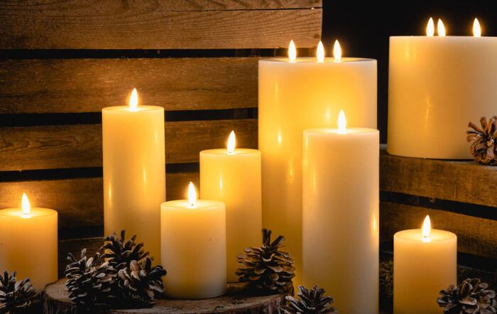 Hill Interiors Luxe Collection Natural Glow Set 3 Candles  Hill Interiors Luxe Collection Natural Glow Set 3 Candles