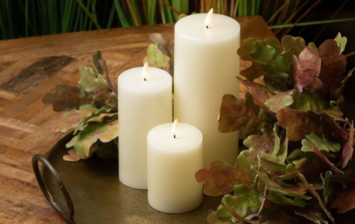 Hill Interiors Luxe Collection Natural Glow Set 3 Candles  Hill Interiors Luxe Collection Natural Glow Set 3 Candles