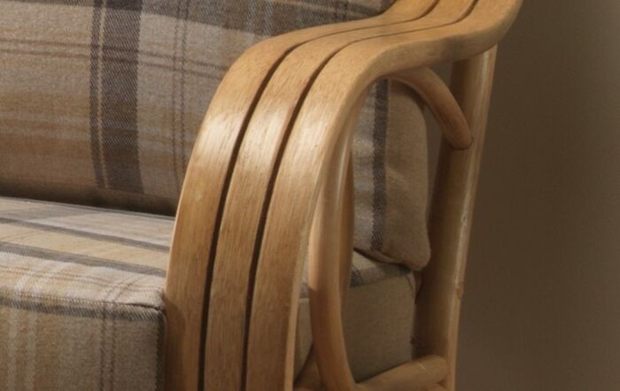 Desser Madrid Light Oak Cane Rattan Two Seater