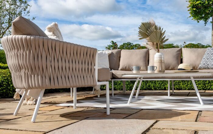 Maze Marina Garden Corner Sofa Set - Sandstone Maze Marina Garden Corner Sofa Set - Sandstone