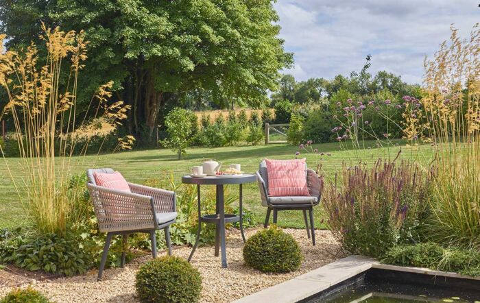 Bramblecrest Mauritius Round Garden Bistro Set - Eco Cobble Bramblecrest Mauritius Round Garden Bistro Set - Eco Cobble