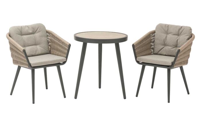 Bramblecrest Mauritius Round Garden Bistro Set - Eco Cobble Bramblecrest Mauritius Round Garden Bistro Set - Eco Cobble