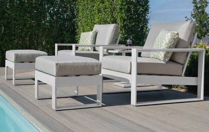 Maze Amalfi 5pc Lounge Set - White Maze Amalfi 5pc Lounge Set - White
