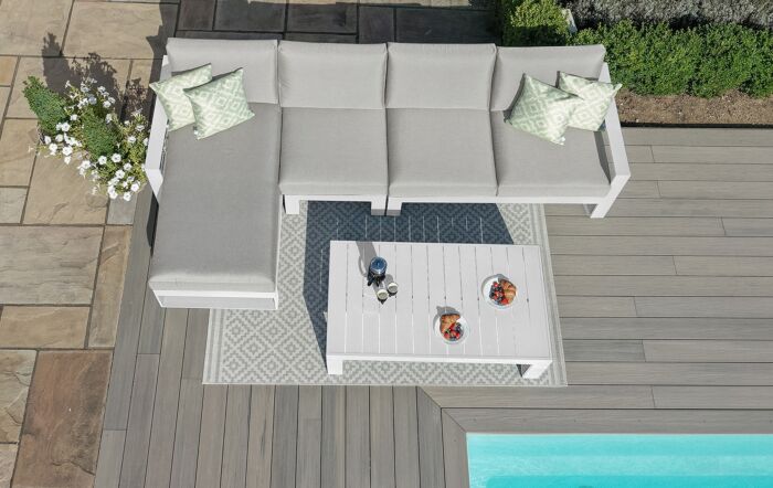 Maze Amalfi Chaise Corner Sofa Set - White Maze Amalfi Chaise Corner Sofa Set - White