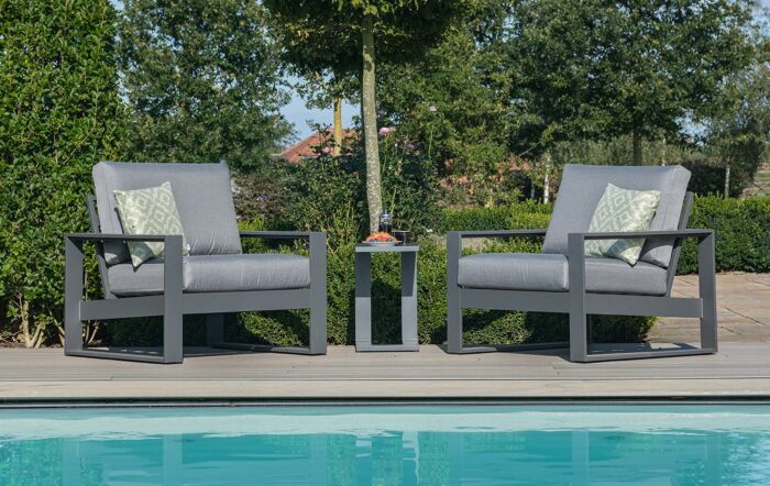 Maze Amalfi 5pc Lounge Set - Grey Maze Amalfi 5pc Lounge Set - Grey