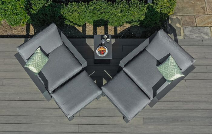 Maze Amalfi 5pc Lounge Set - Grey Maze Amalfi 5pc Lounge Set - Grey