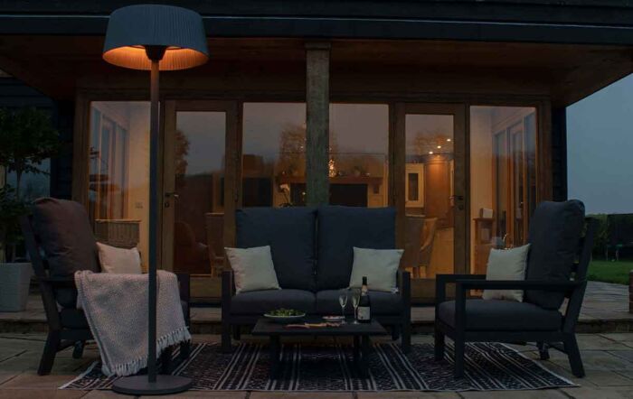 Maze 2100W Lyra Freestanding Electric Patio Heater - White Maze 2100W Lyra Freestanding Electric Patio Heater - White