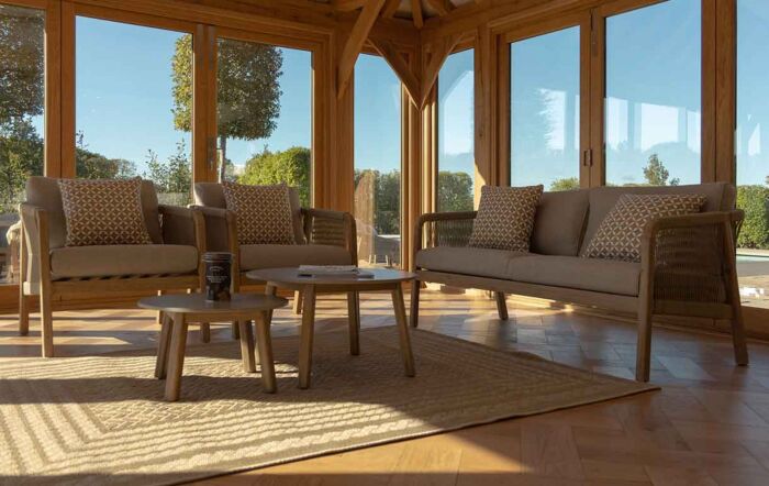 Maze Martinique Two Seat Rope Garden Sofa Set 