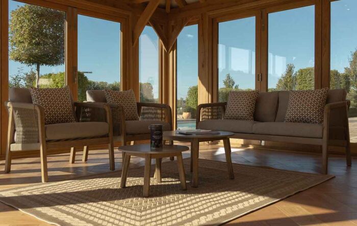 Maze Martinique Two Seat Rope Garden Sofa Set 