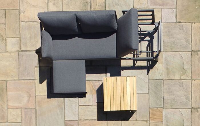 Maze Oslo Chaise Outdoor Sofa Set - Charcoal Maze Oslo Chaise Outdoor Sofa Set - Charcoal