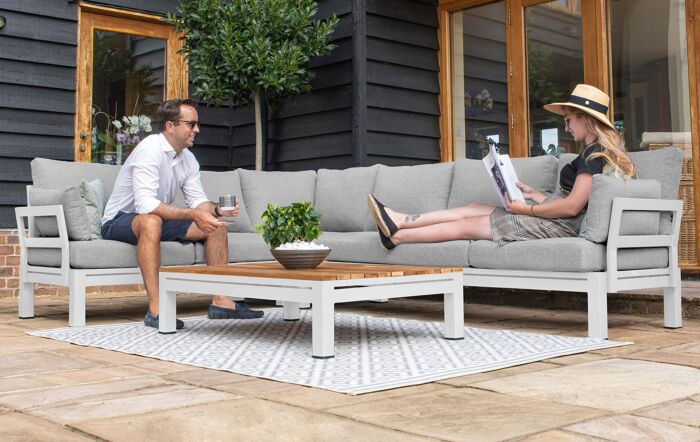 Maze Oslo Outdoor Corner Sofa Set - White
