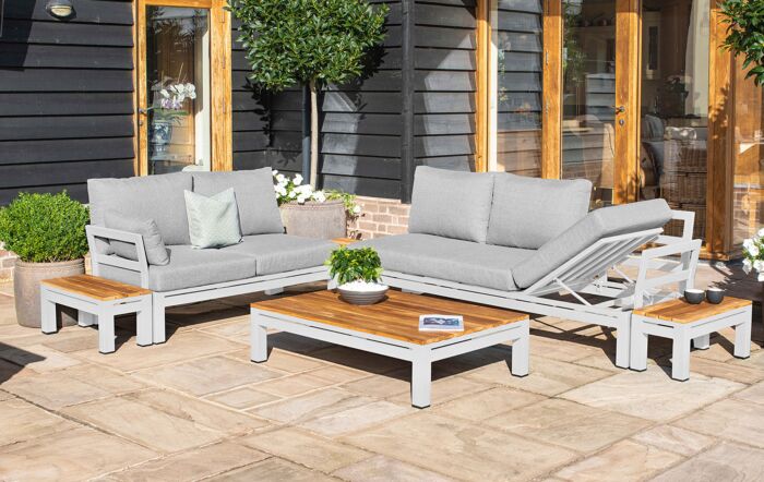 Maze Oslo Outdoor Corner Sofa Set - White
