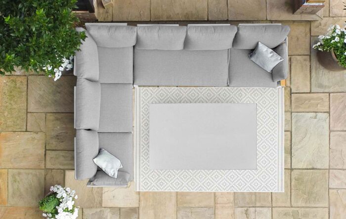 Maze Oslo Adjustable Corner Sofa Set - White Maze Oslo Adjustable Corner Sofa Set - White
