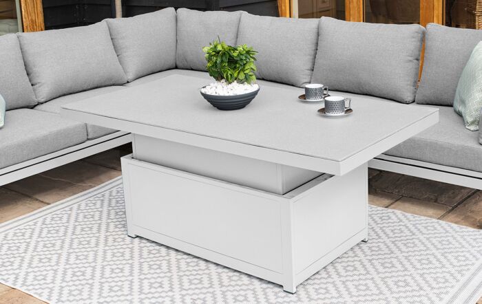 Maze Oslo Adjustable Corner Sofa Set - White Maze Oslo Adjustable Corner Sofa Set - White