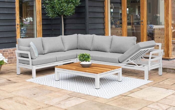 Maze Oslo Outdoor Corner Sofa Set - White