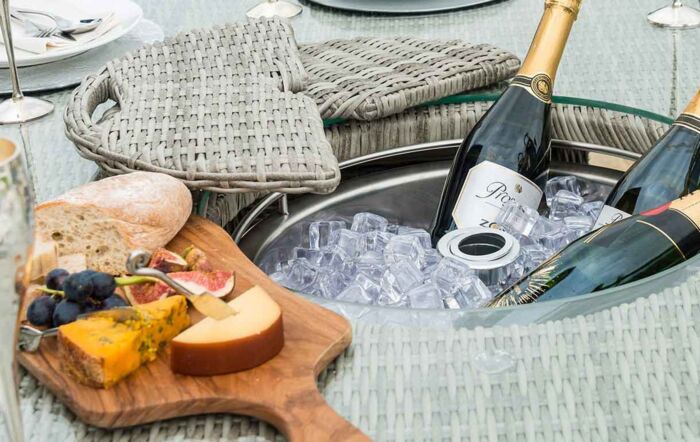 Maze Oxford 6 Seat Round Dining Set with Ice Bucket and Lazy Susan Maze Oxford 6 Seat Round Dining Set with Ice Bucket and Lazy Susan