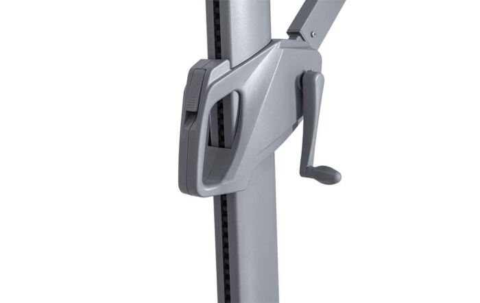 Maze Zeus LED 3.5M Round Cantilever Parasol & Base - Grey Maze Zeus LED 3.5M Round Cantilever Parasol & Base - Grey