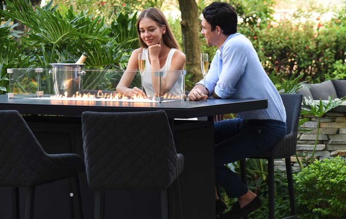 Maze Regal 8 Seat Fire Pit Bar Set - Charcoal Maze Regal 8 Seat Fire Pit Bar Set - Charcoal