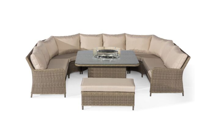Maze Winchester Royal U shaped Sofa Set with Fire Pit Table Maze Winchester Royal U shaped Sofa Set with Fire Pit Table