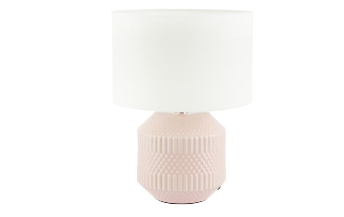 Pacific Lifestyle Meribel Pink Geo Textured Ceramic Table Lamp