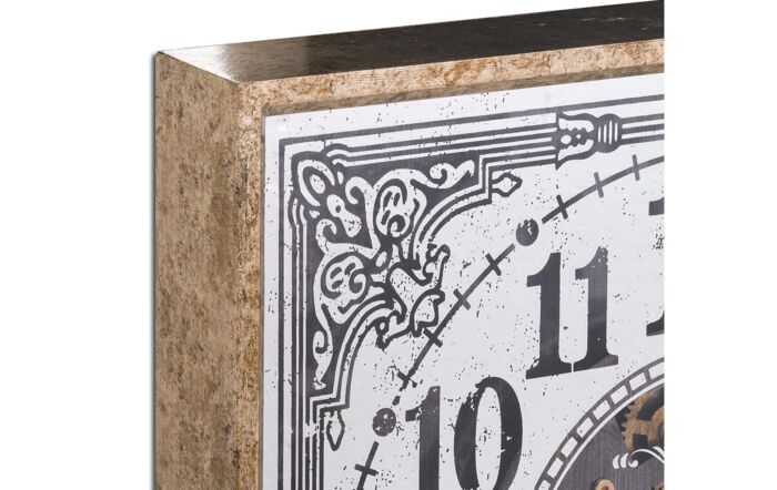 Hill Interiors Mirrored Moving Mechanism Wall Clock  Hill Interiors Mirrored Moving Mechanism Wall Clock