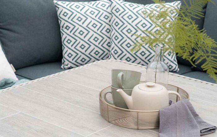 Bramblecrest Monterey Grey Corner Sofa Set with Adjustable Ceramic Table Bramblecrest Monterey Grey Corner Sofa Set with Adjustable Ceramic Table