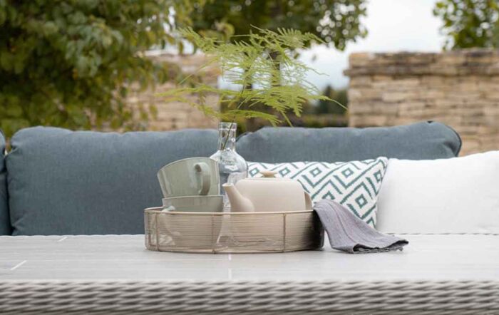 Bramblecrest Monterey Grey Corner Sofa Set with Adjustable Ceramic Table Bramblecrest Monterey Grey Corner Sofa Set with Adjustable Ceramic Table