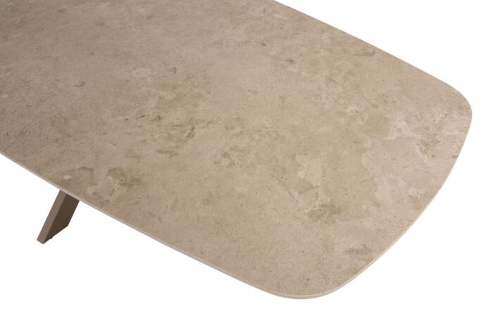 4 Seasons Outdoor Puccini 6 Seat Garden Dining Set With Prado Ellipse Ceramic Top Table