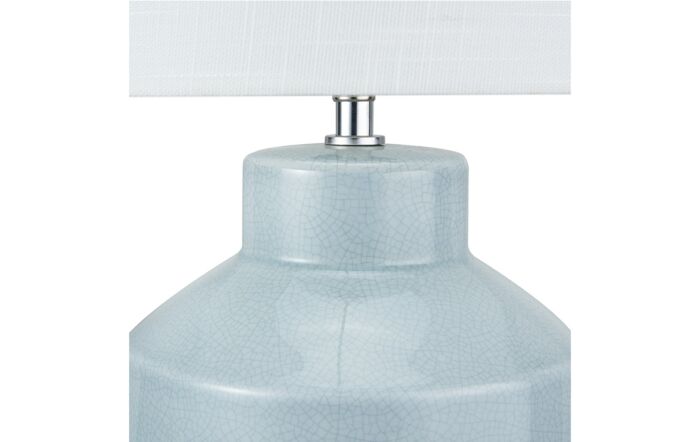 Pacific Lifestyle Nora Duck Egg Blue Crackle Effect Table Lamp