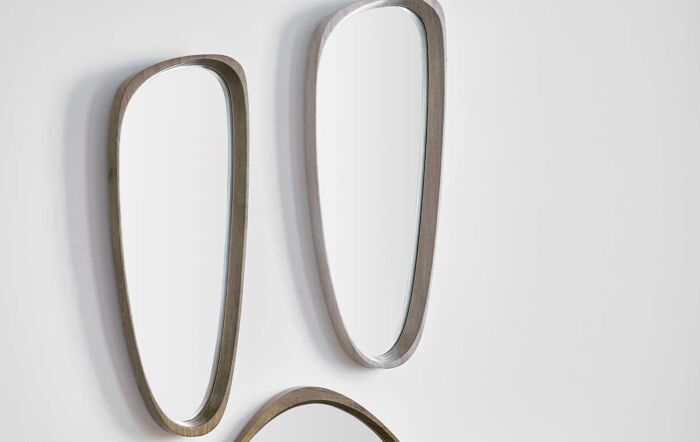 Pacific Lifestyle Natural Wood Veneer Teardrop Shaped Mirror Pacific Lifestyle Natural Wood Veneer Teardrop Shaped Mirror