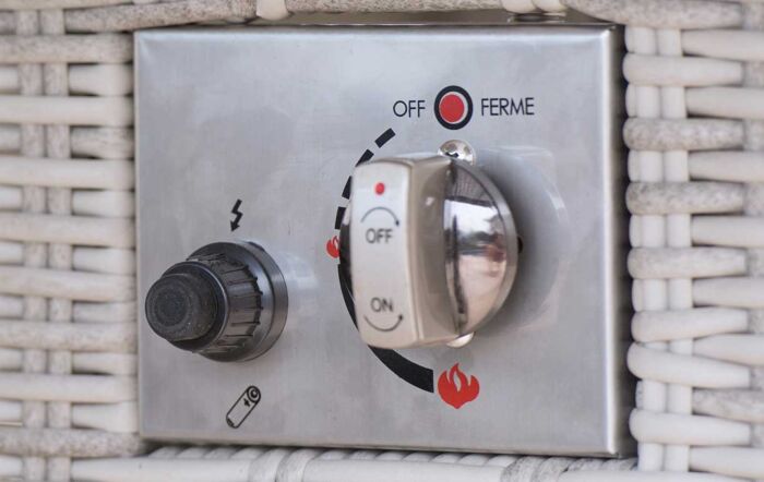 Maze Oxford 6 Seat Fire Pit Dining Set with Lazy Susan Maze Oxford 6 Seat Fire Pit Dining Set with Lazy Susan