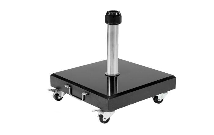 Pacific Lifestyle Riva 3m Round Parasol with Base - Luna Grey