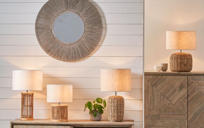 Pacific Lifestyle Acer Natural Woven Small Table Lamp Pacific Lifestyle Acer Natural Woven Small Table Lamp