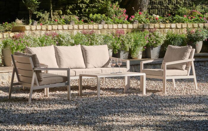 Pacific Lifestyle Aruba Three Seat Garden Sofa Set - Latte