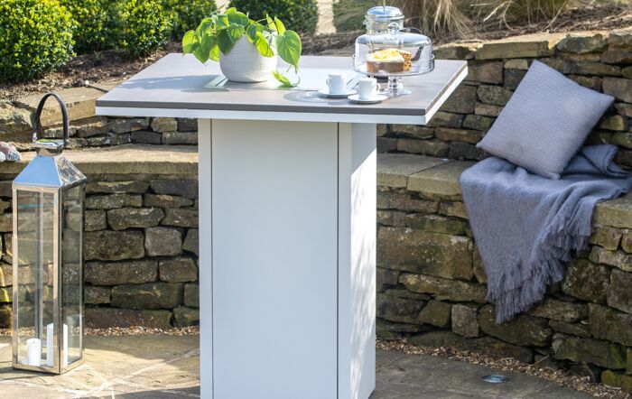 Pacific Lifestyle Cosiloft 100 Fire Pit Bar Table White and Grey