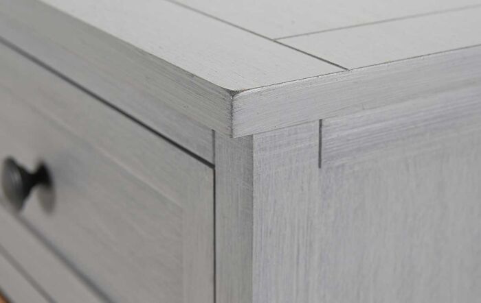 Pacific Lifestyle Devonshire Grey Wood 1 Drawer 4 Basket Tall Unit