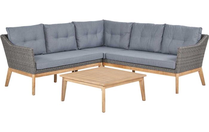 Pacific Lifestyle Larissa Garden Corner Sofa Set - Kubu Grey