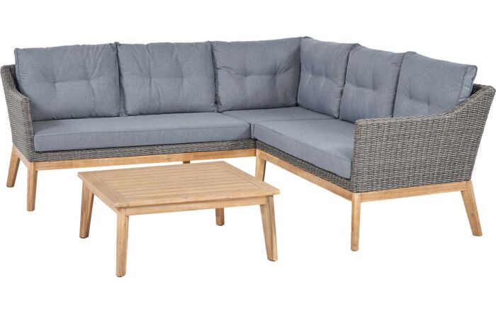 Pacific Lifestyle Larissa Garden Corner Sofa Set - Kubu Grey