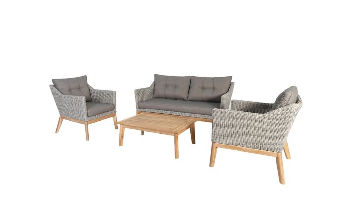 Pacific Lifestyle Larissa Lounge Set - Light Kubu Grey