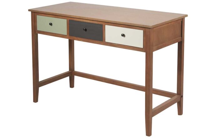 Pacific Lifestyle Loft wood Multicoloured 3 Drawer Desk Pacific Lifestyle Loft wood Multicoloured 3 Drawer Desk
