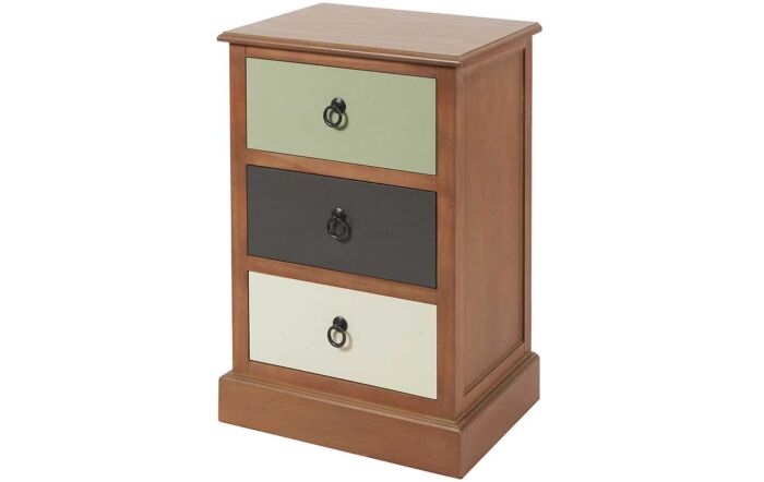 Pacific Lifestyle Loft Pine Wood Sage Multicoloured 3 drawer Unit Pacific Lifestyle Loft Pine Wood Sage Multicoloured 3 drawer Unit