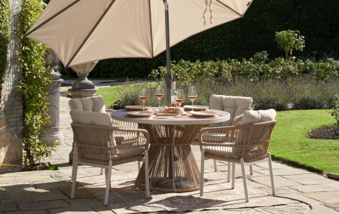 Pacific Lifestyle Martic Four Seat Garden Dining Set - Sand