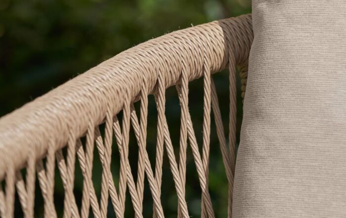 Pacific Lifestyle Martic Garden Two Seat Rope Sofa Set - Sandstone