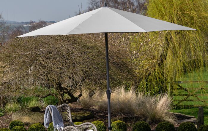 Pacific Lifestyle Riva 3.5m Round Parasol - Luna Grey