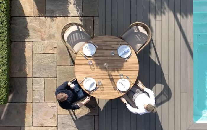 Maze Porto 4 Seat Round Garden Dining Set Maze Porto 4 Seat Round Garden Dining Set