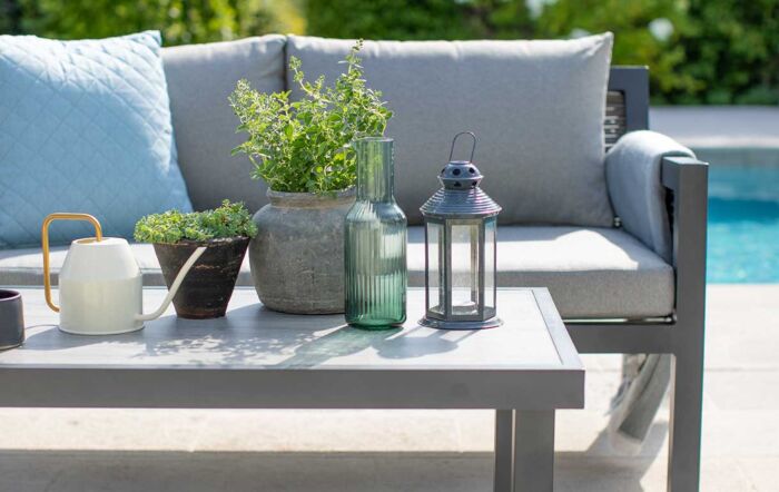 Bramblecrest Portofino Two Seater Garden Sofa Set with Coffee Table  Bramblecrest Portofino Two Seater Garden Sofa Set with Coffee Table