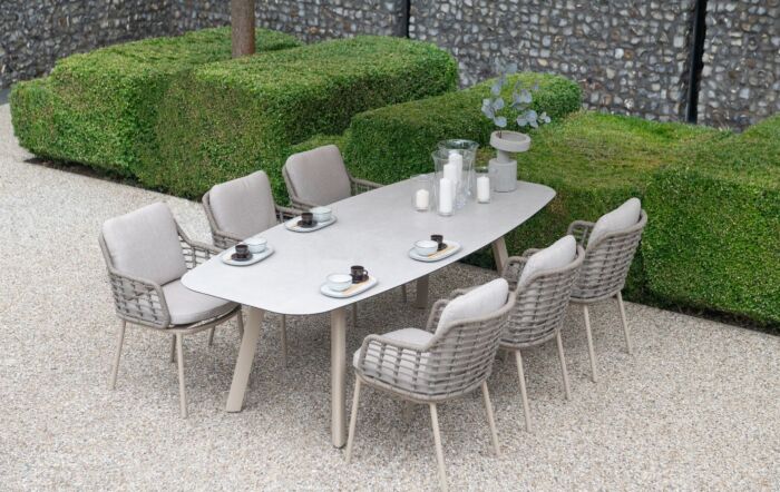 4 Seasons Outdoor Puglia 6 Seat Oval Dining Set